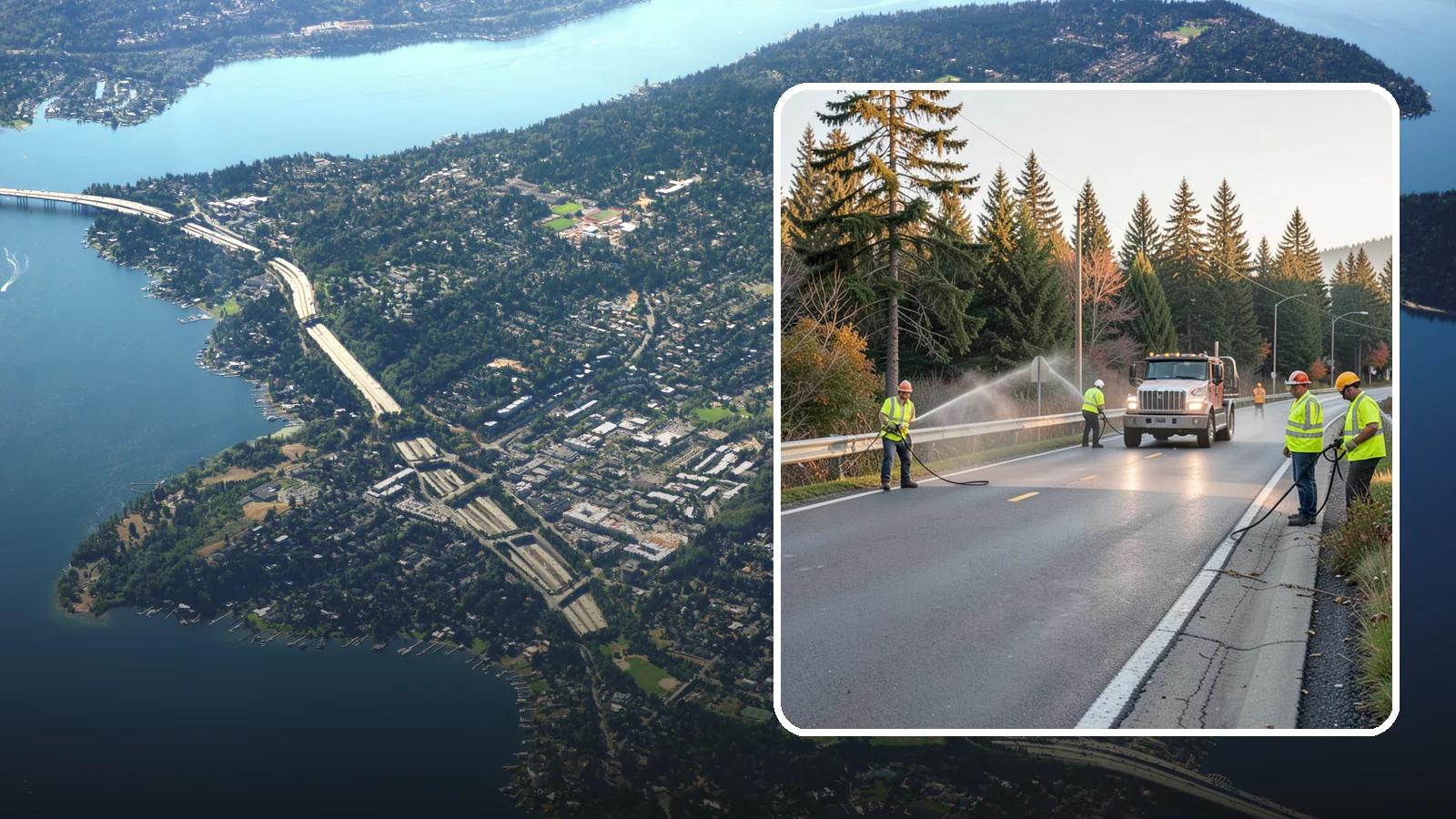 Roadside Spraying in Mercer Island, King County, WA - Vegetation suppression along road shoulders, guardrails, and rights-of-way to preserve sight lines and drainage function.
