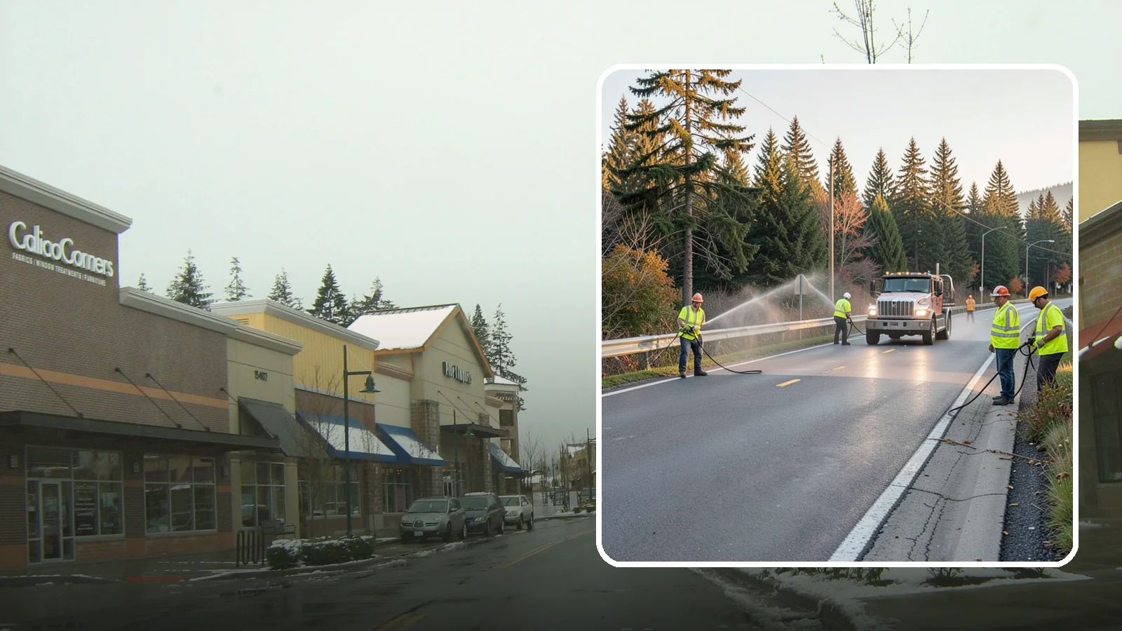 Roadside Spraying in Mill Creek, Snohomish County, WA - Vegetation suppression along road shoulders, guardrails, and rights-of-way to preserve sight lines and drainage function.