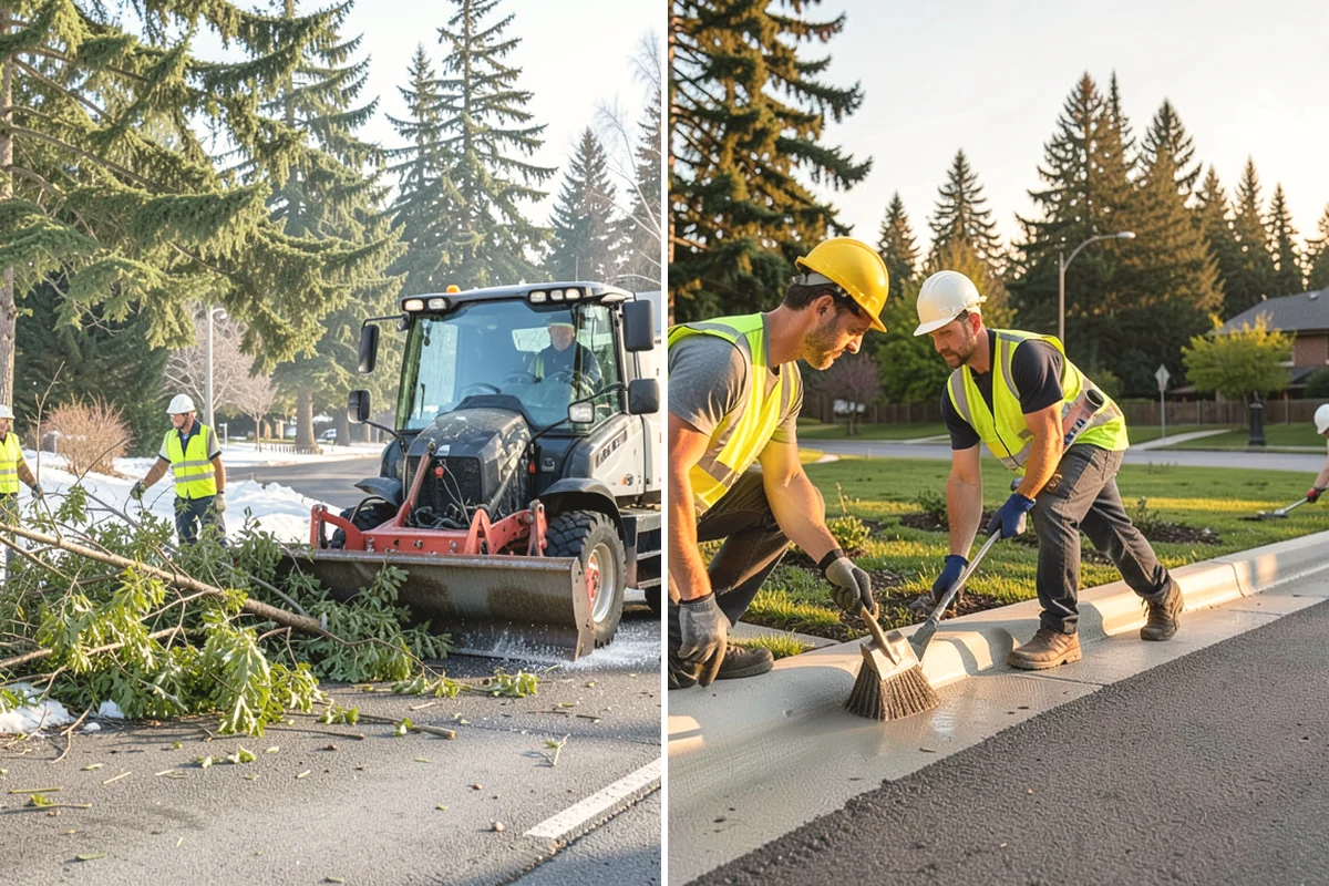 Roadside Spraying in Mountlake Terrace, Snohomish County, WA - Survey the route and flag guardrail, sign, and drainage priority segments
