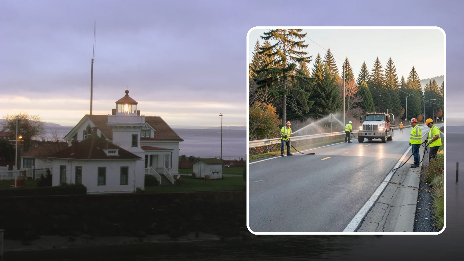 Roadside Spraying in Mukilteo, Snohomish County, WA - Vegetation suppression along road shoulders, guardrails, and rights-of-way to preserve sight lines and drainage function.