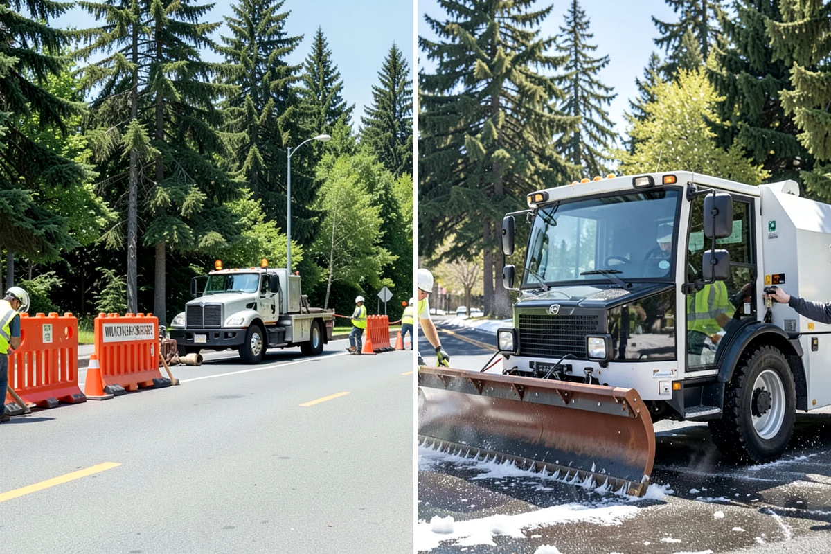 Roadside Spraying in Normandy Park, King County, WA - Survey the route and flag guardrail, sign, and drainage priority segments