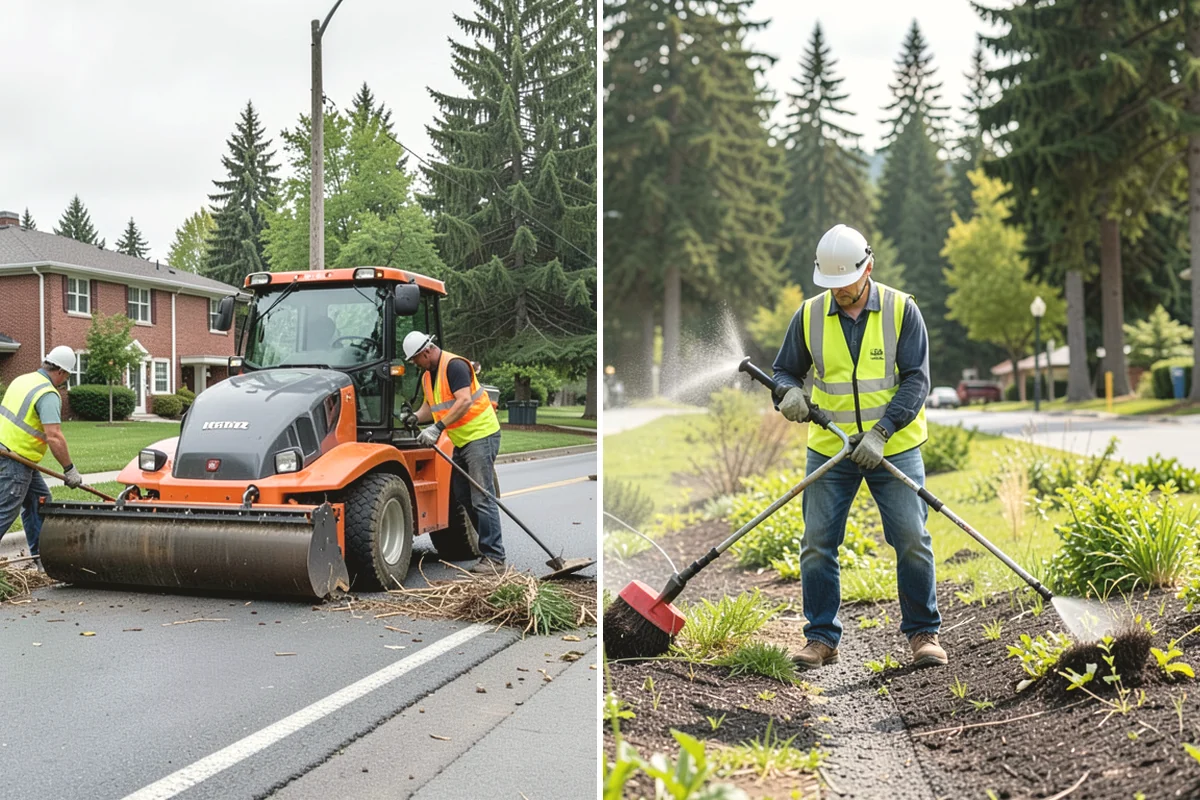 Roadside Spraying in North Bend, King County, WA - Survey the route and flag guardrail, sign, and drainage priority segments