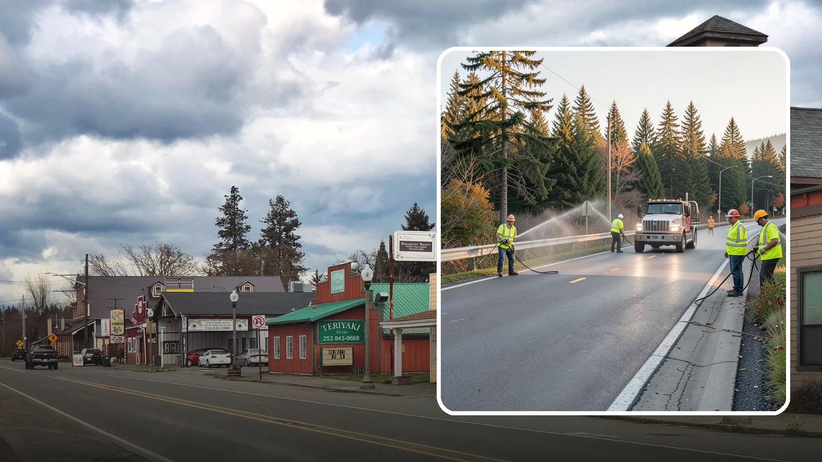 Roadside Spraying in Roy, Pierce County, WA - Vegetation suppression along road shoulders, guardrails, and rights-of-way to preserve sight lines and drainage function.