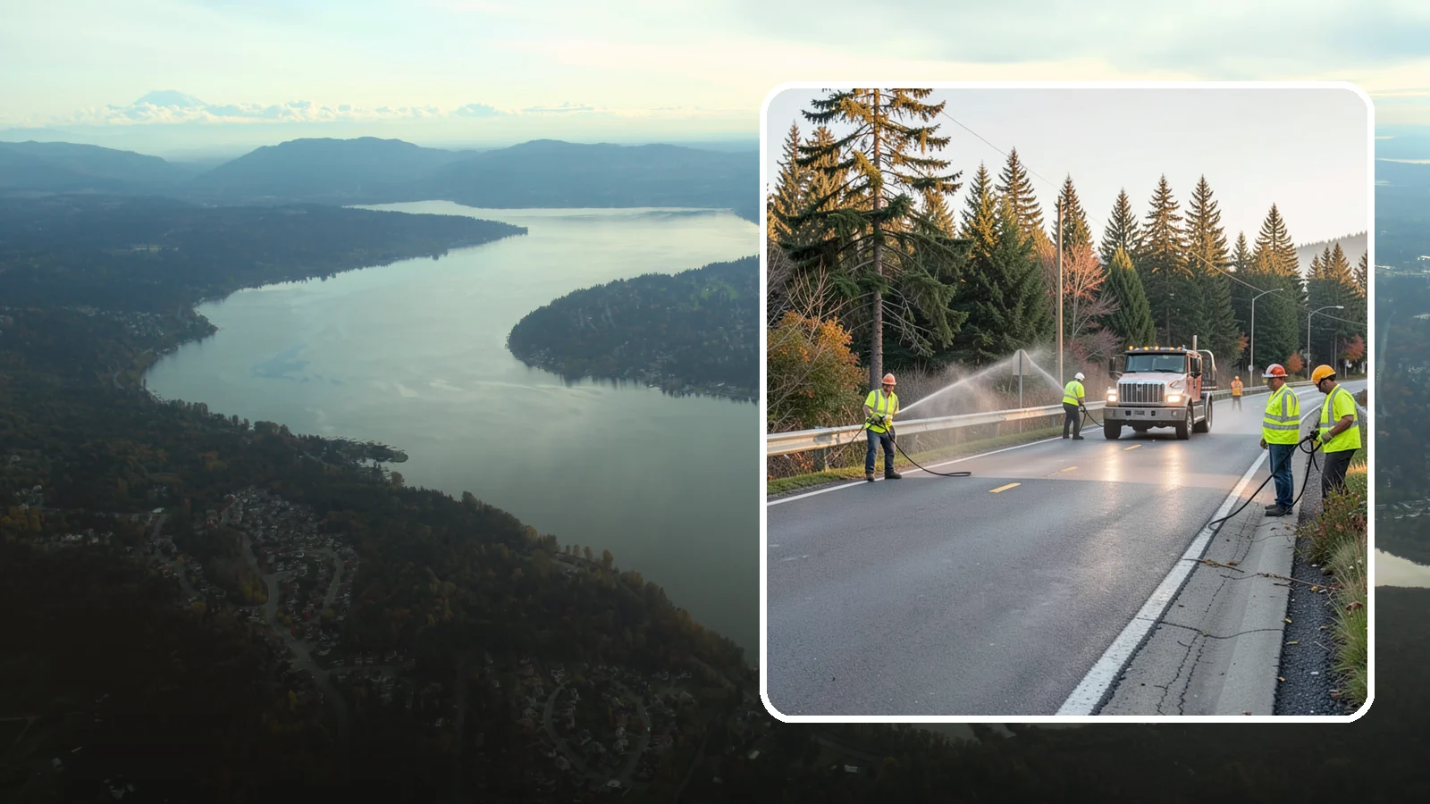 Roadside Spraying in Sammamish, King County, WA - Vegetation suppression along road shoulders, guardrails, and rights-of-way to preserve sight lines and drainage function.