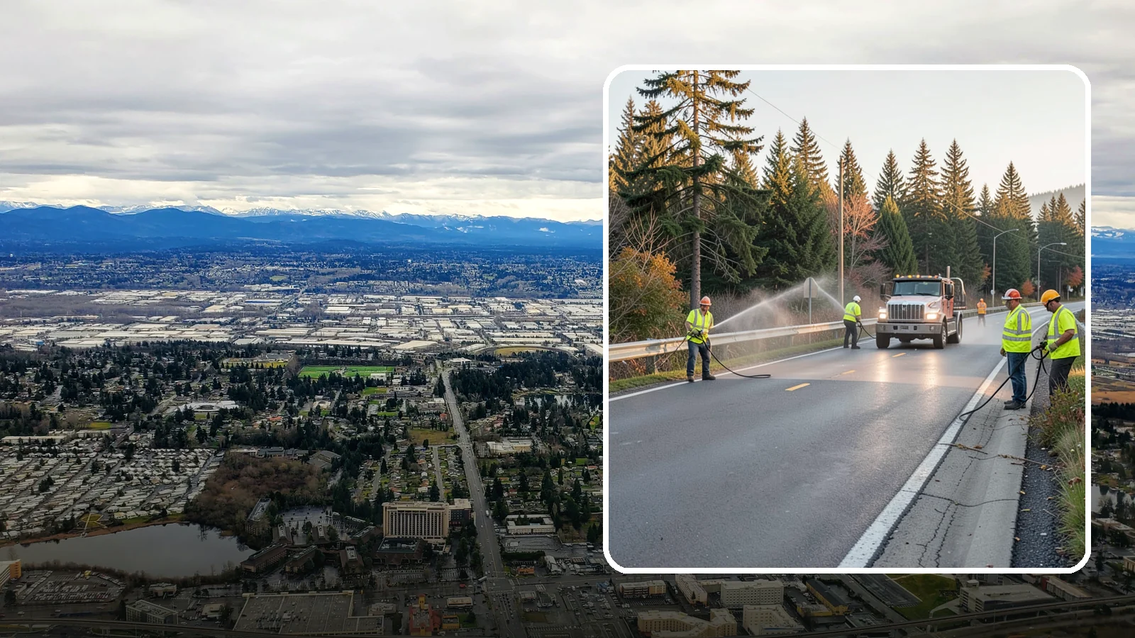 Roadside Spraying in SeaTac, King County, WA - Vegetation suppression along road shoulders, guardrails, and rights-of-way to preserve sight lines and drainage function.
