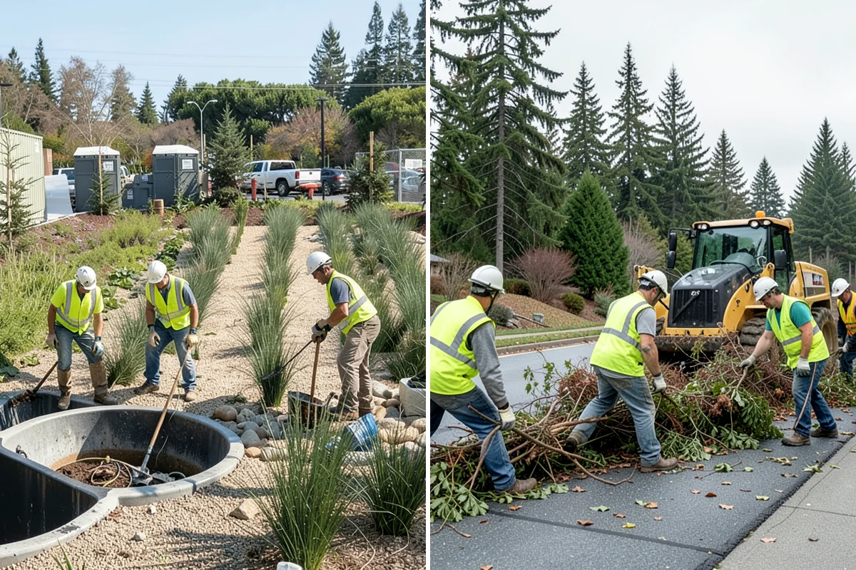 Roadside Spraying in Seattle, King County, WA - Survey the route and flag guardrail, sign, and drainage priority segments