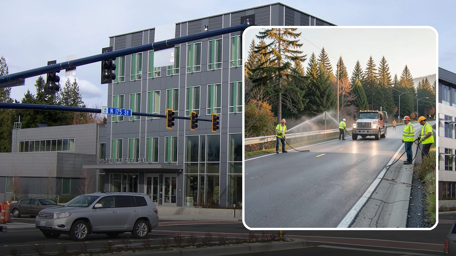 Roadside Spraying in Shoreline, King County, WA - Vegetation suppression along road shoulders, guardrails, and rights-of-way to preserve sight lines and drainage function.