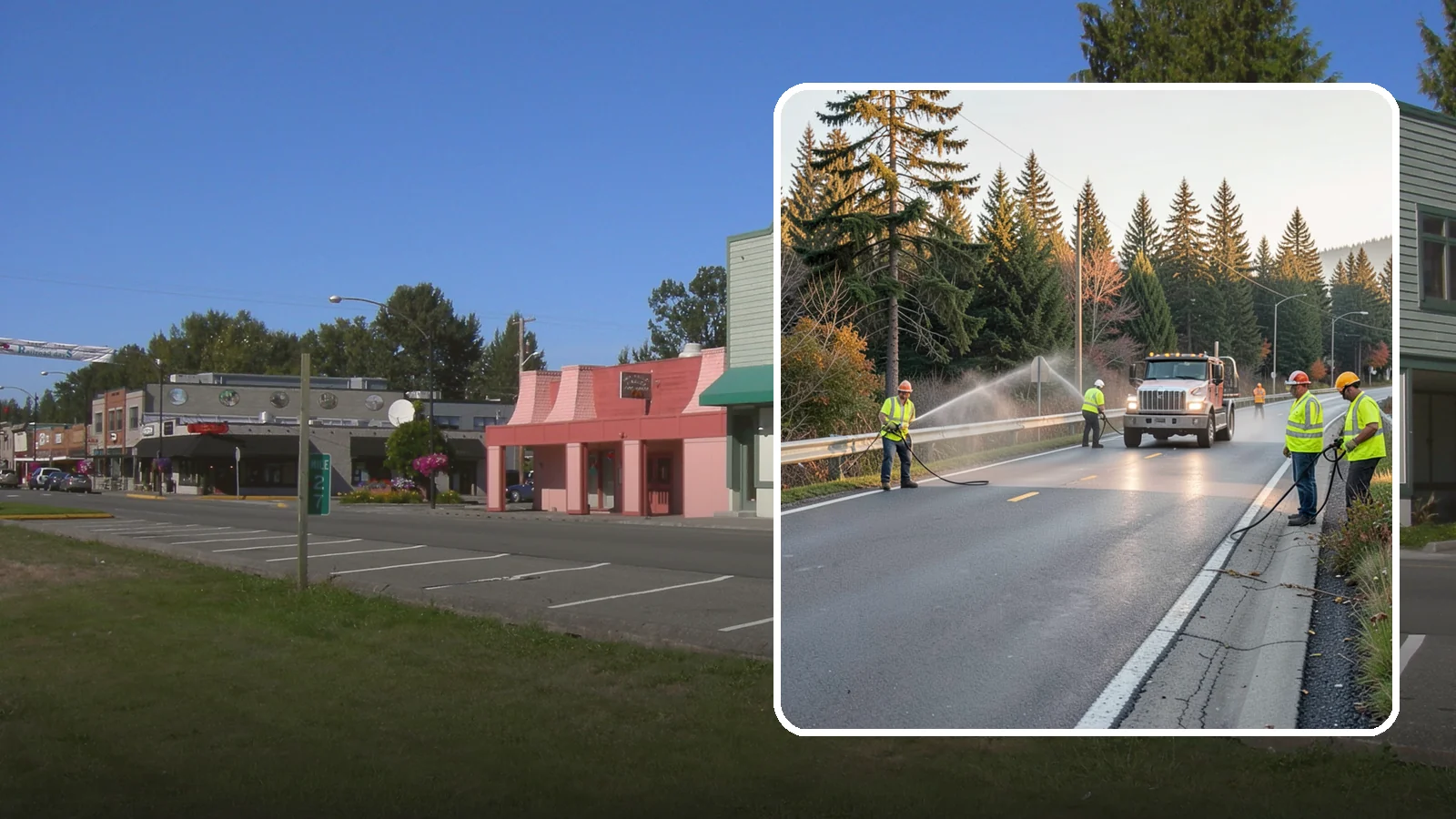 Roadside Spraying in Snoqualmie, King County, WA - Vegetation suppression along road shoulders, guardrails, and rights-of-way to preserve sight lines and drainage function.