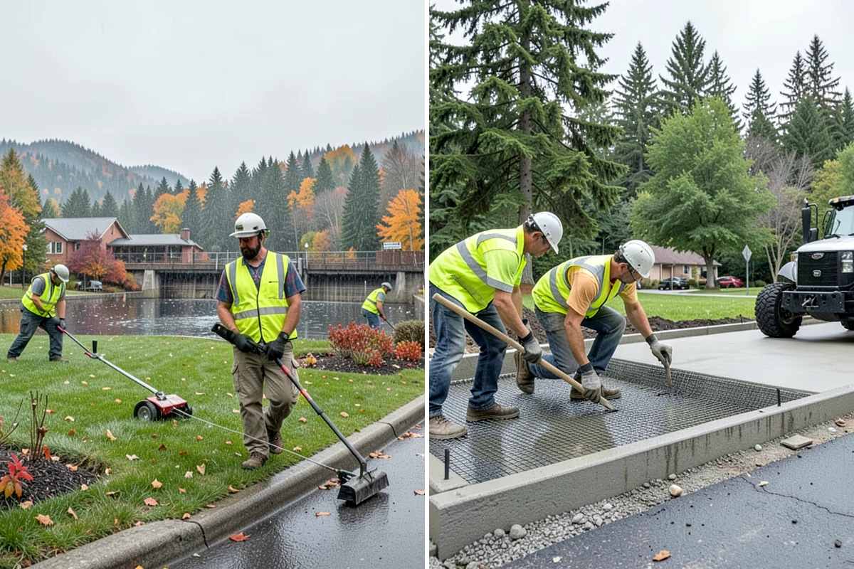 Roadside Spraying in Snoqualmie, King County, WA - Survey the route and flag guardrail, sign, and drainage priority segments