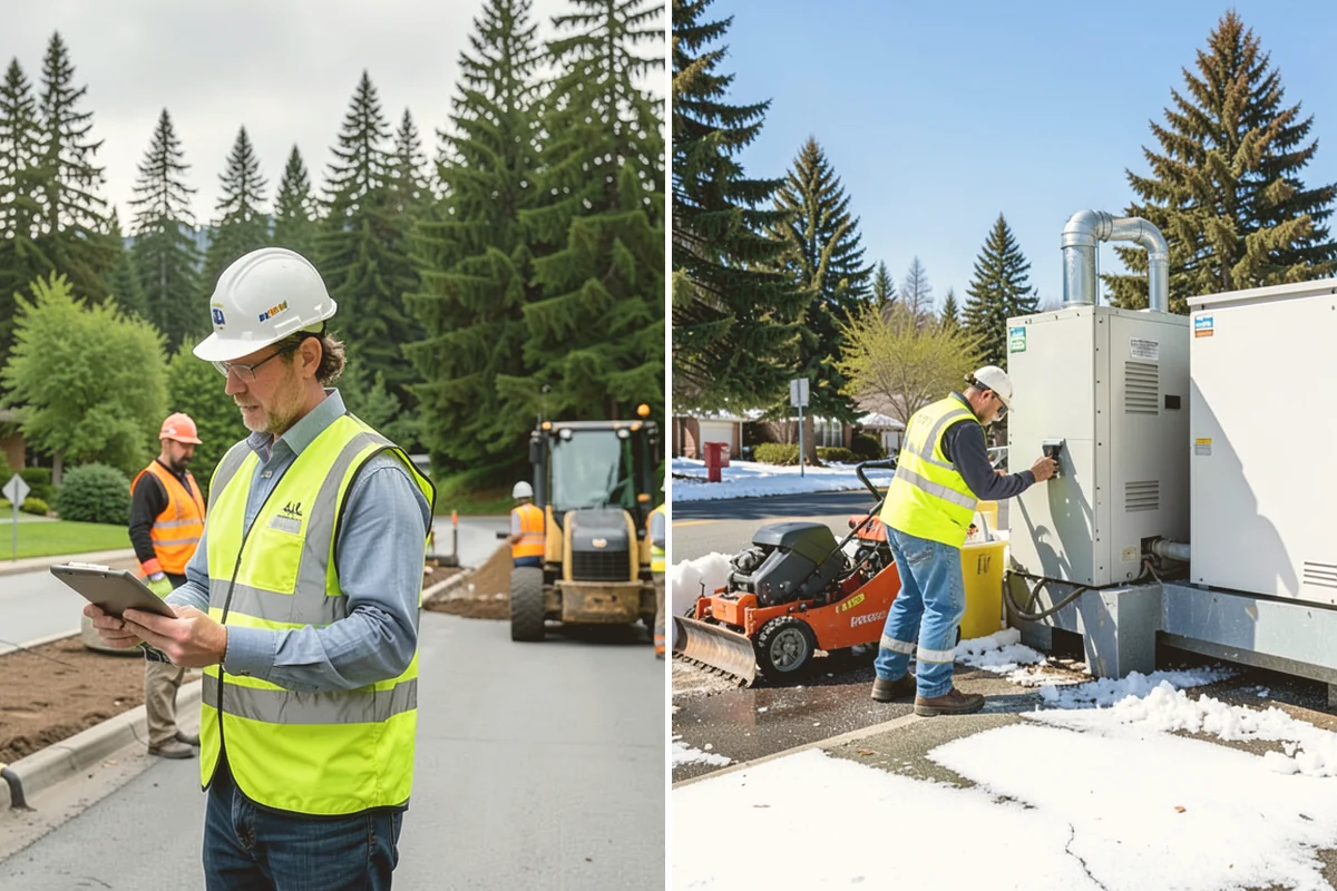 Roadside Spraying in Stanwood, Snohomish County, WA - Survey the route and flag guardrail, sign, and drainage priority segments