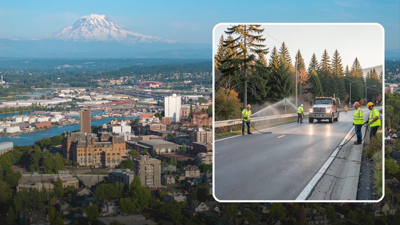 Roadside Spraying in Tacoma, Pierce County, WA - Vegetation suppression along road shoulders, guardrails, and rights-of-way to preserve sight lines and drainage function.