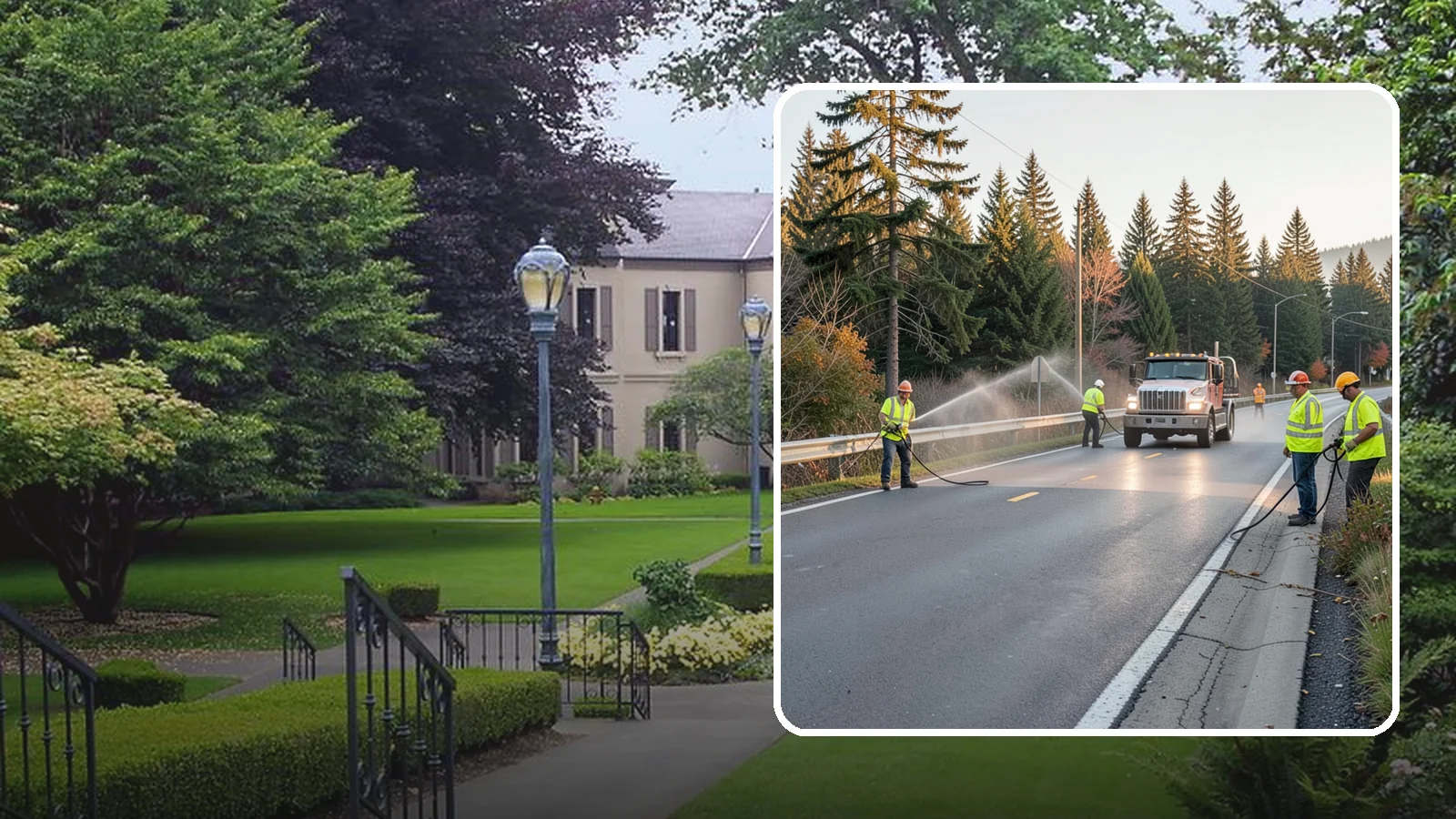 Roadside Spraying in Woodinville, King County, WA - Vegetation suppression along road shoulders, guardrails, and rights-of-way to preserve sight lines and drainage function.