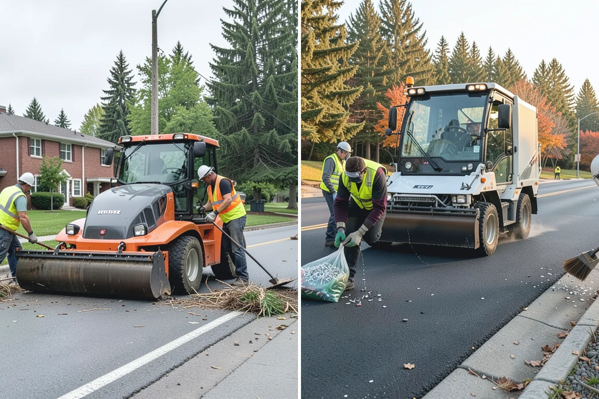 Roadside Spraying in Woodinville, King County, WA - Survey the route and flag guardrail, sign, and drainage priority segments