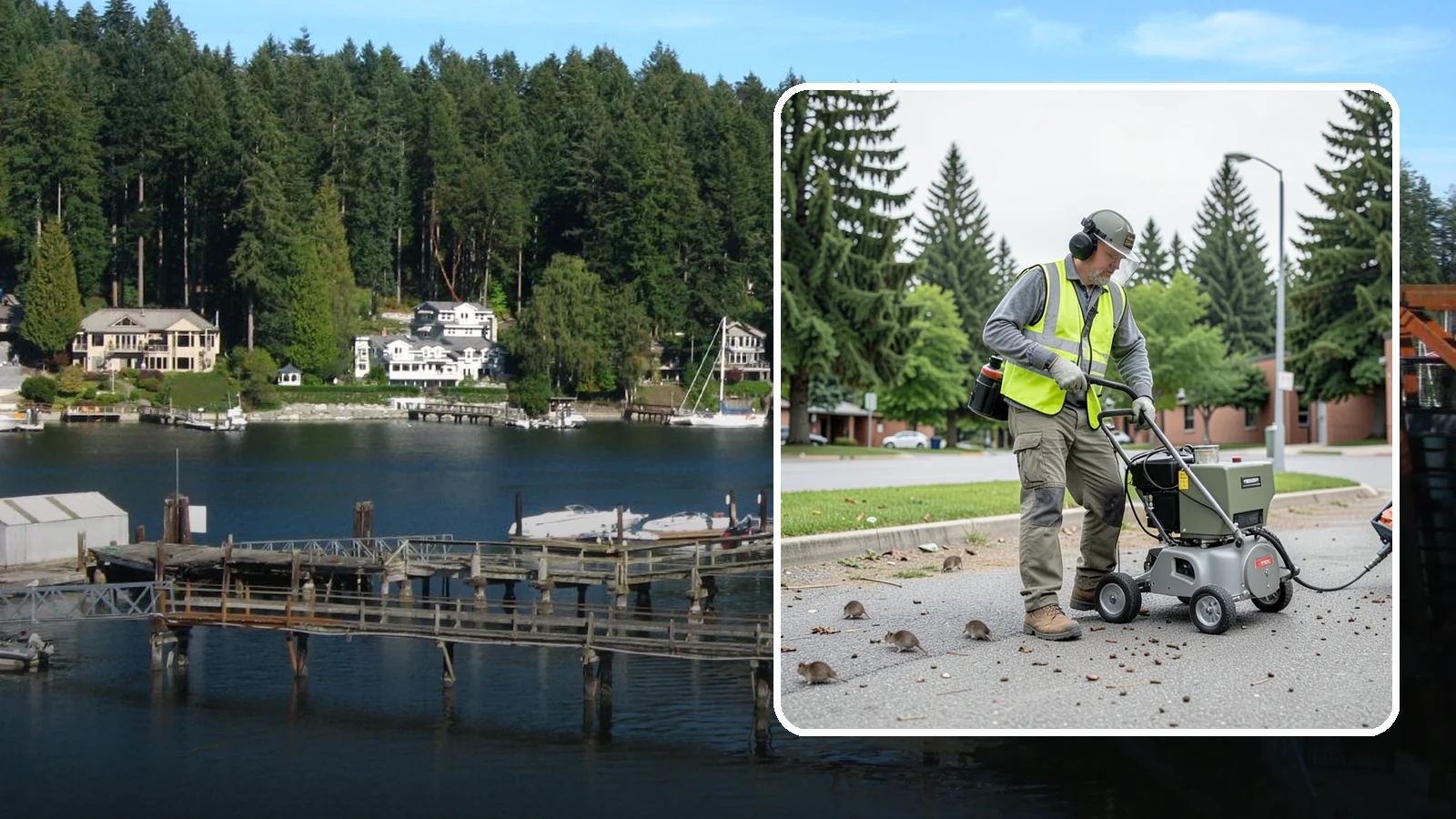 Rodent Abatement in Gig Harbor, Pierce County, WA - Integrated rodent abatement that controls rat and mouse populations at public facilities and grounds.