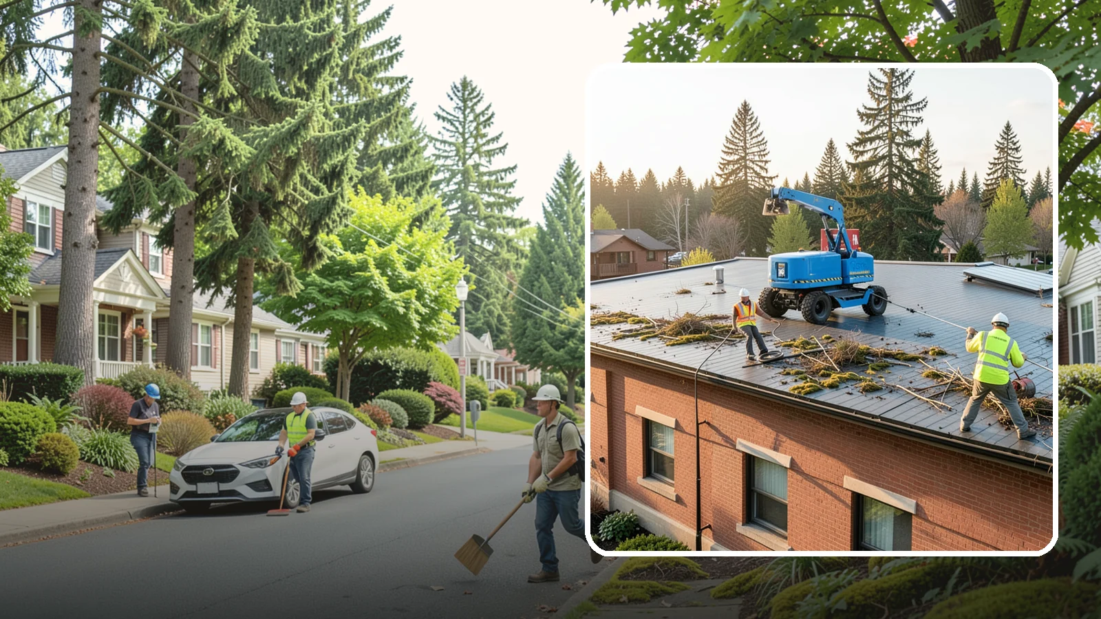 Roof Cleaning in Beaux Arts Village, King County, WA - Safe roof cleaning that removes moss and debris to protect public building roofs.