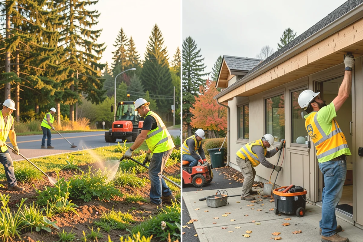 Roof Cleaning in Bellevue, King County, WA - Inspect roof condition, moss coverage, and drainage