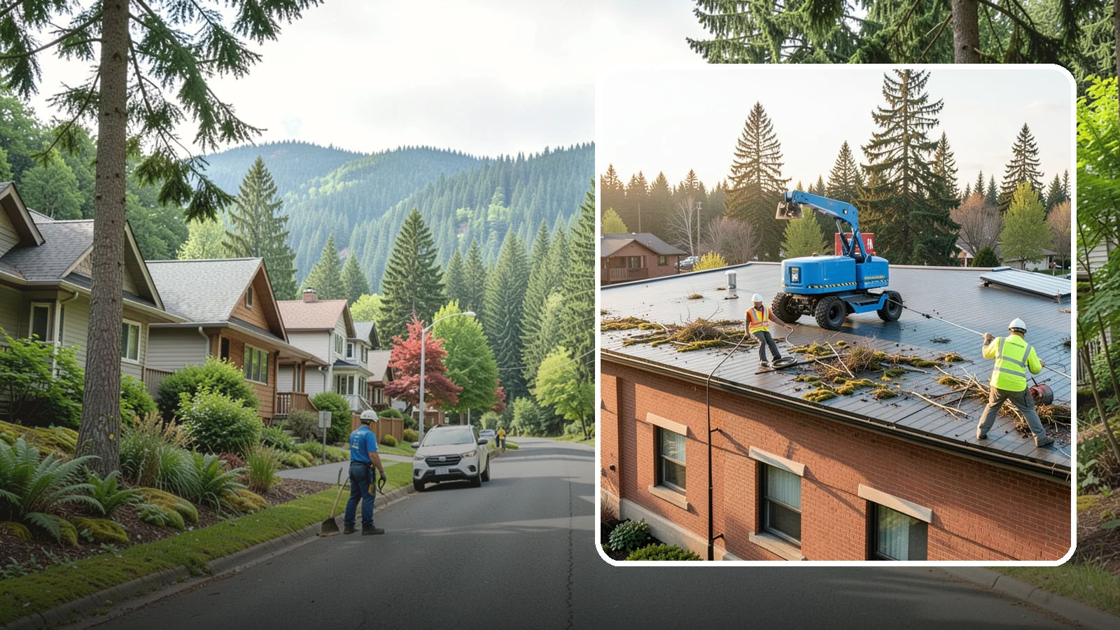 Roof Cleaning in Darrington, Snohomish County, WA - Safe roof cleaning that removes moss and debris to protect public building roofs.