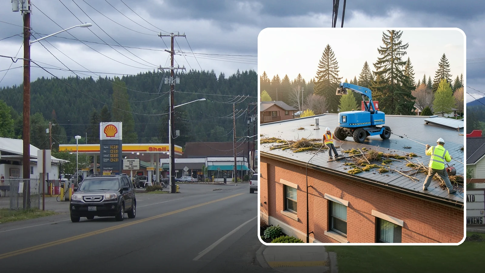 Roof Cleaning in Granite Falls, Snohomish County, WA - Safe roof cleaning that removes moss and debris to protect public building roofs.