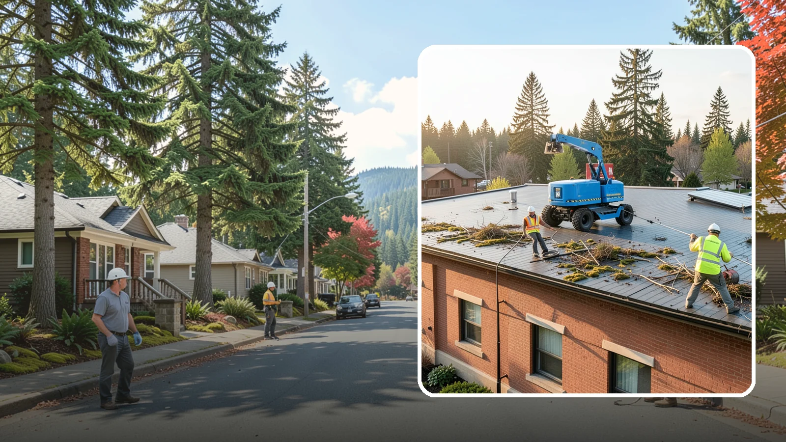Roof Cleaning in Hunts Point, King County, WA - Safe roof cleaning that removes moss and debris to protect public building roofs.