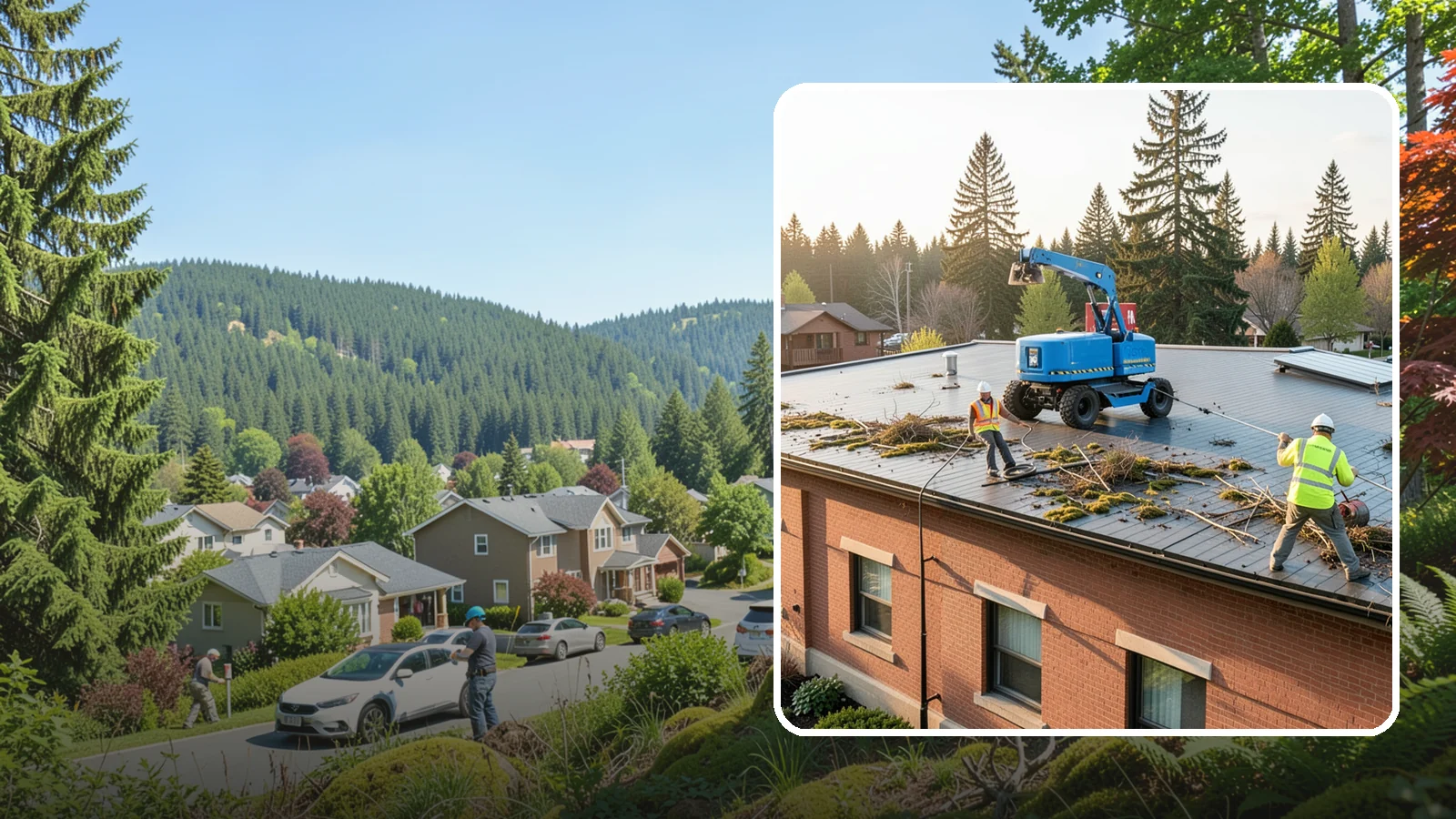 Roof Cleaning in Index, Snohomish County, WA - Safe roof cleaning that removes moss and debris to protect public building roofs.