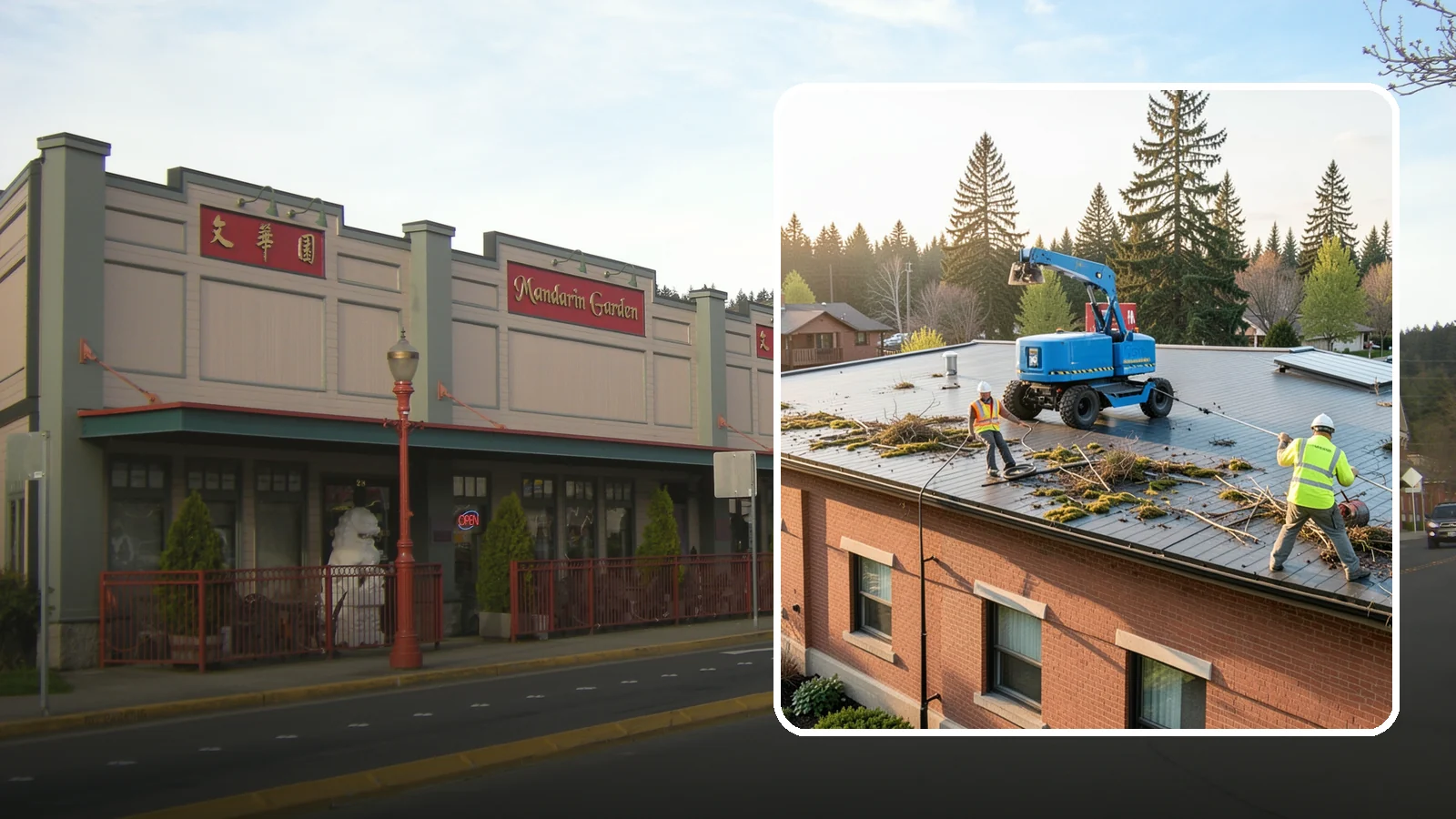 Roof Cleaning in Issaquah, King County, WA - Safe roof cleaning that removes moss and debris to protect public building roofs.