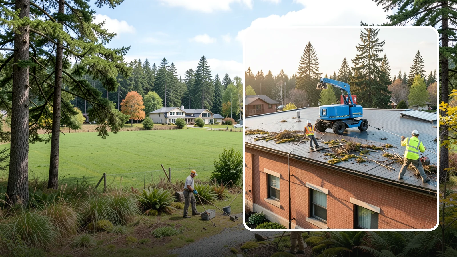 Roof Cleaning in Lyman, Skagit County, WA - Safe roof cleaning that removes moss and debris to protect public building roofs.