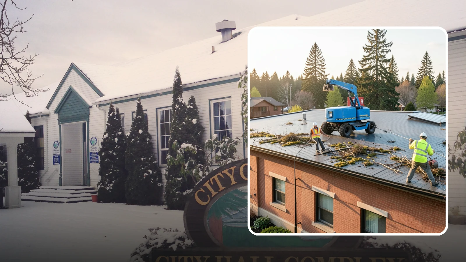 Roof Cleaning in Pacific, King County, WA - Safe roof cleaning that removes moss and debris to protect public building roofs.