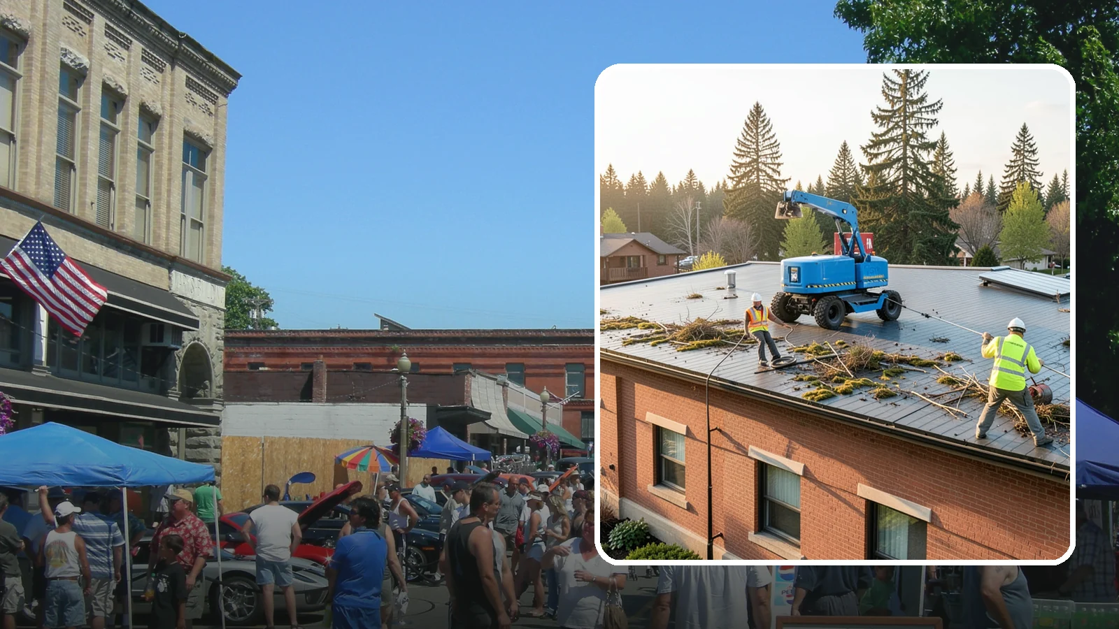 Roof Cleaning in Snohomish, Snohomish County, WA - Safe roof cleaning that removes moss and debris to protect public building roofs.