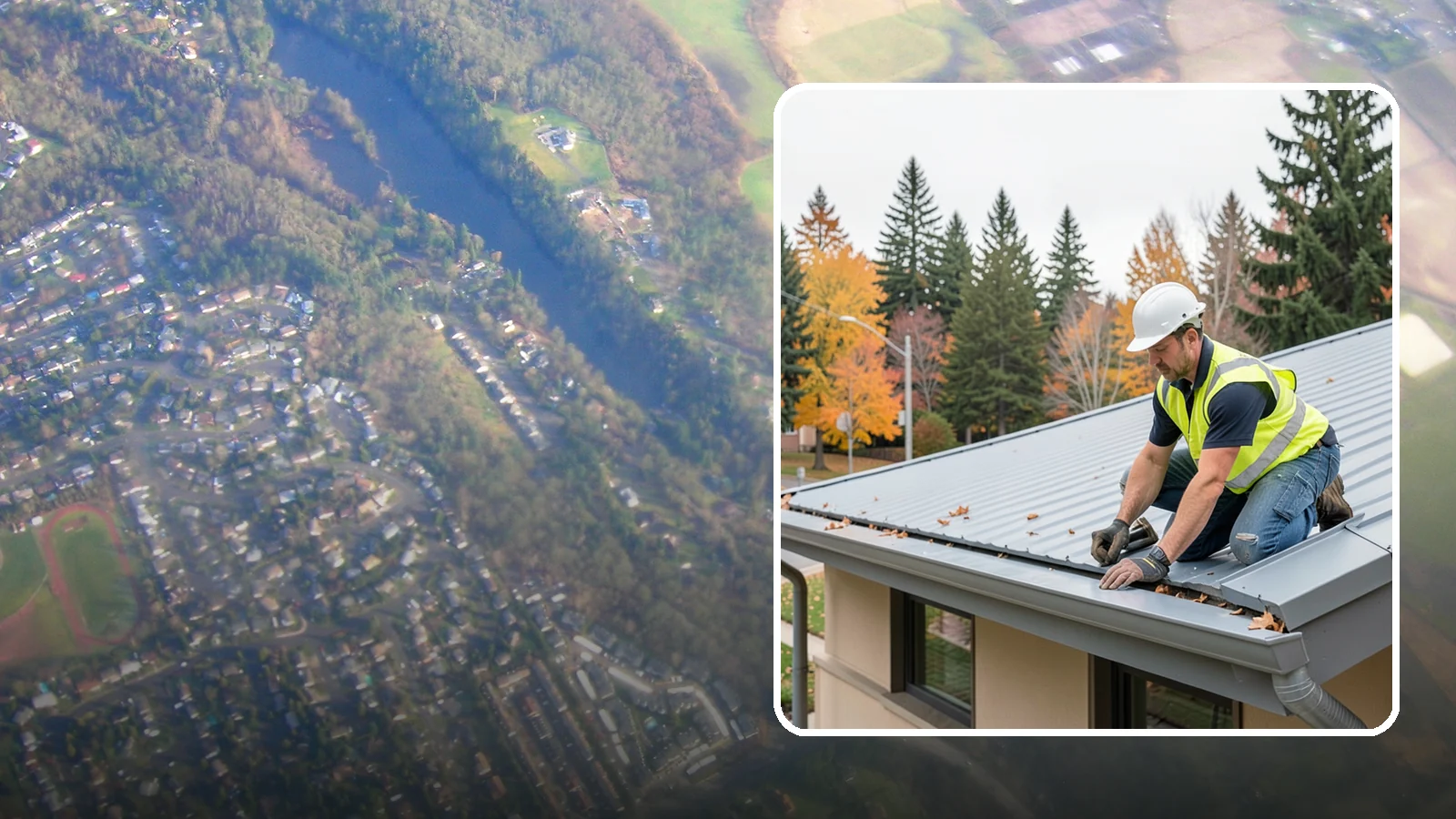Roof Drain Maintenance in Algona, King County, WA - Roof drain and downspout maintenance that protects public building roofs from ponding and water damage.