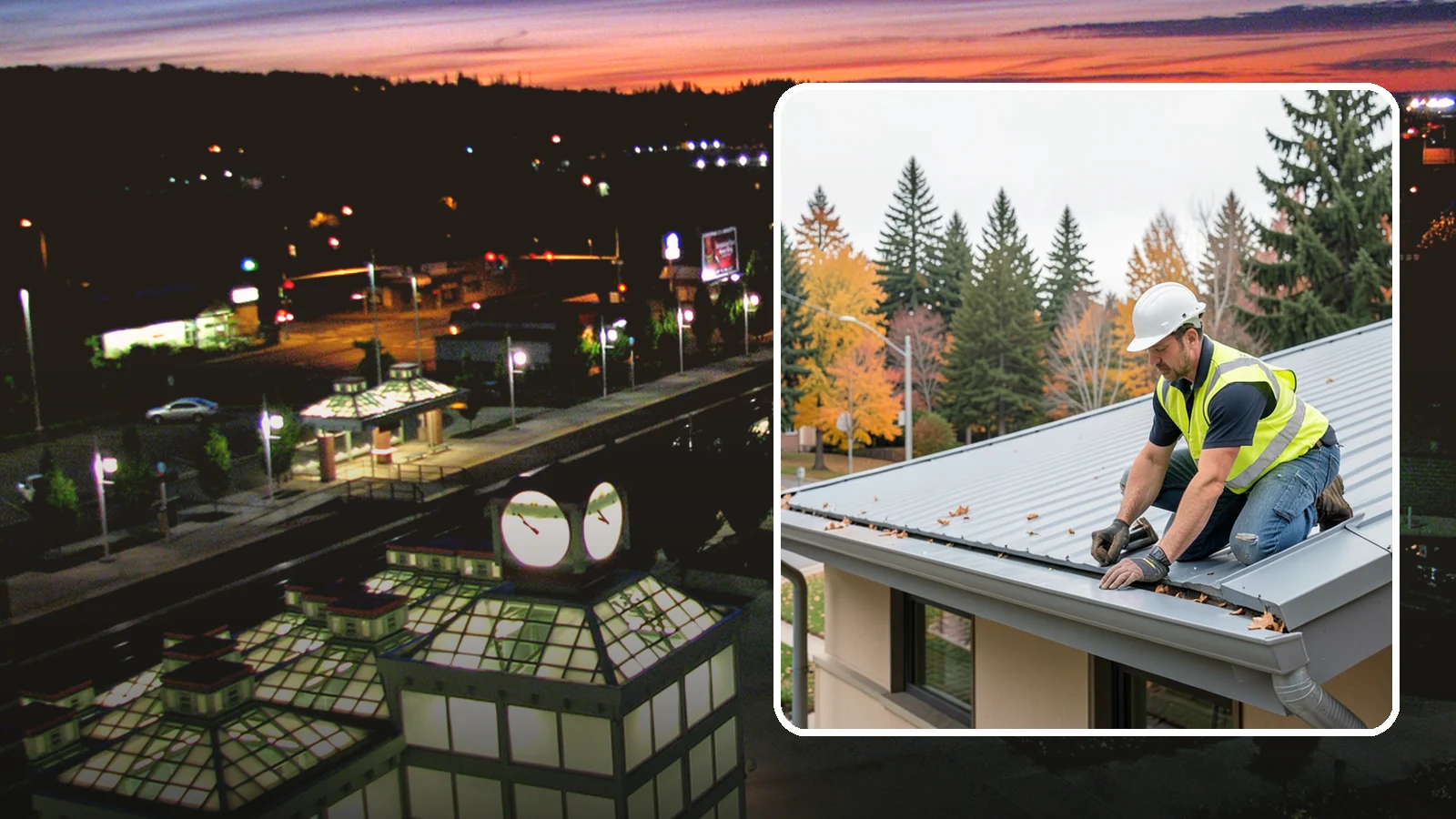 Roof Drain Maintenance in Auburn, King County, WA - Roof drain and downspout maintenance that protects public building roofs from ponding and water damage.