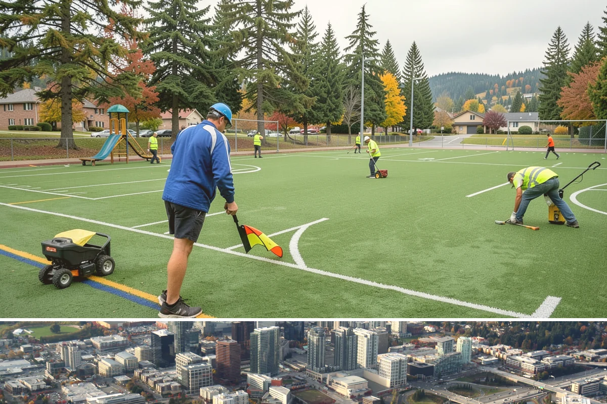 Roof Drain Maintenance in Bellevue, King County, WA - Fall service before sustained rains clears accumulated debris ahead of peak roof runoff.