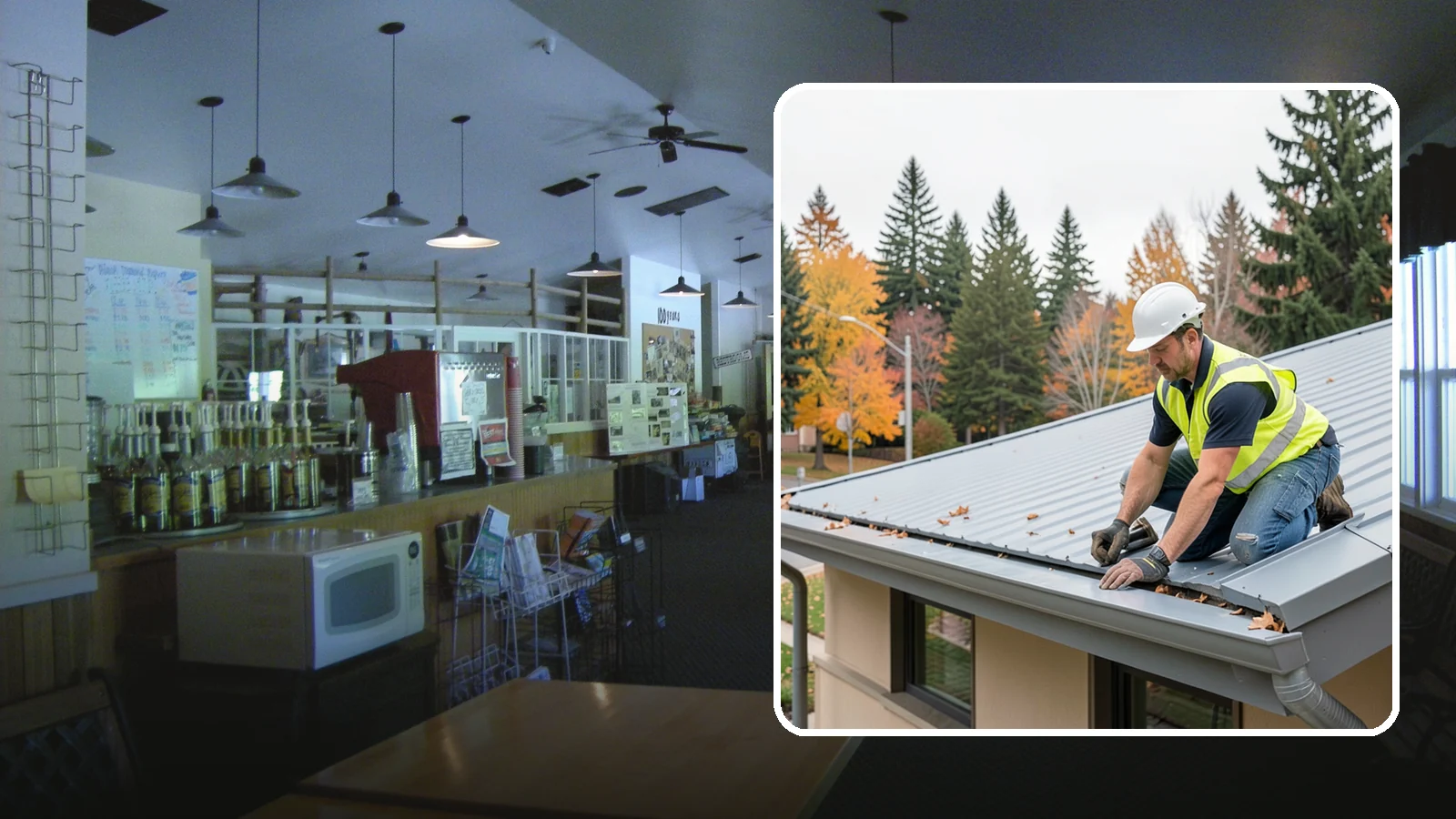 Roof Drain Maintenance in Black Diamond, King County, WA - Roof drain and downspout maintenance that protects public building roofs from ponding and water damage.