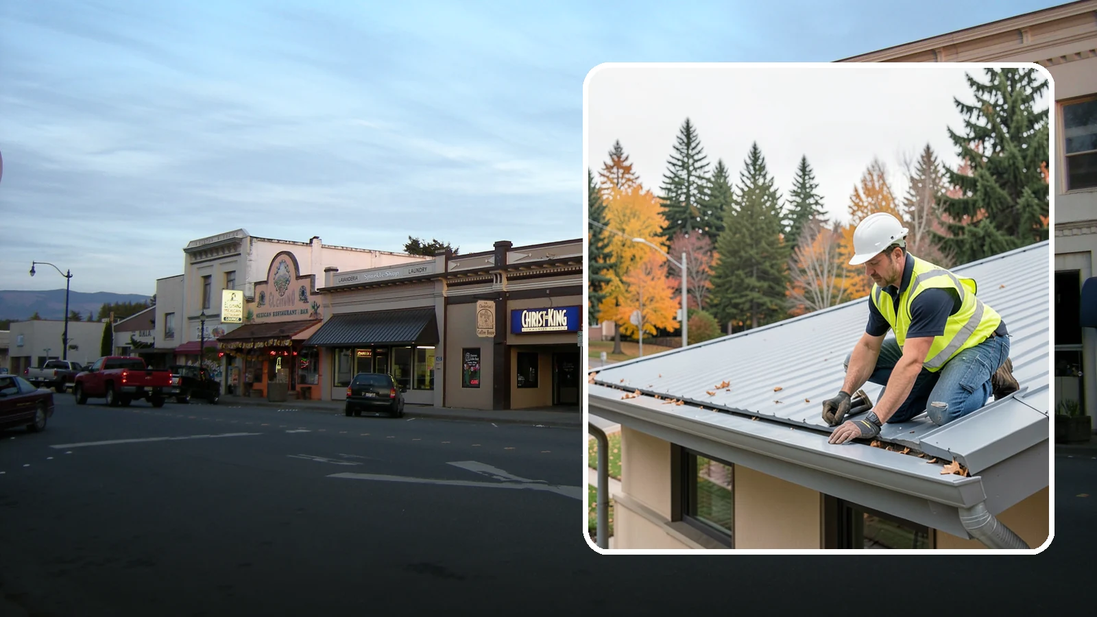 Roof Drain Maintenance in Burlington, Skagit County, WA - Roof drain and downspout maintenance that protects public building roofs from ponding and water damage.