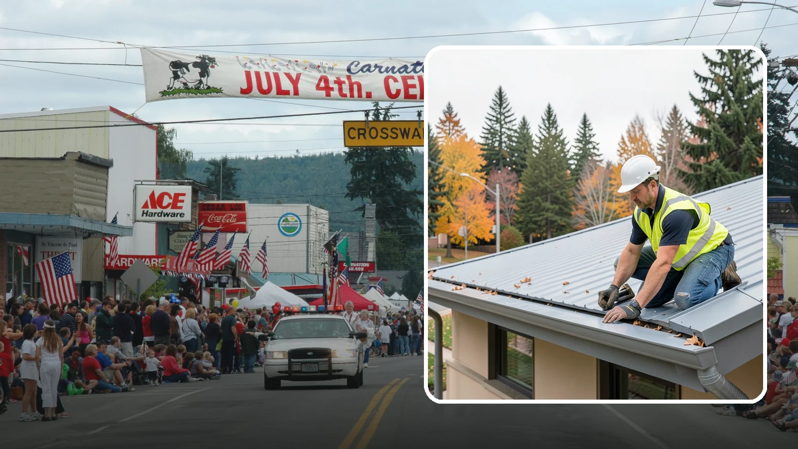 Roof Drain Maintenance in Carnation, King County, WA - Roof drain and downspout maintenance that protects public building roofs from ponding and water damage.
