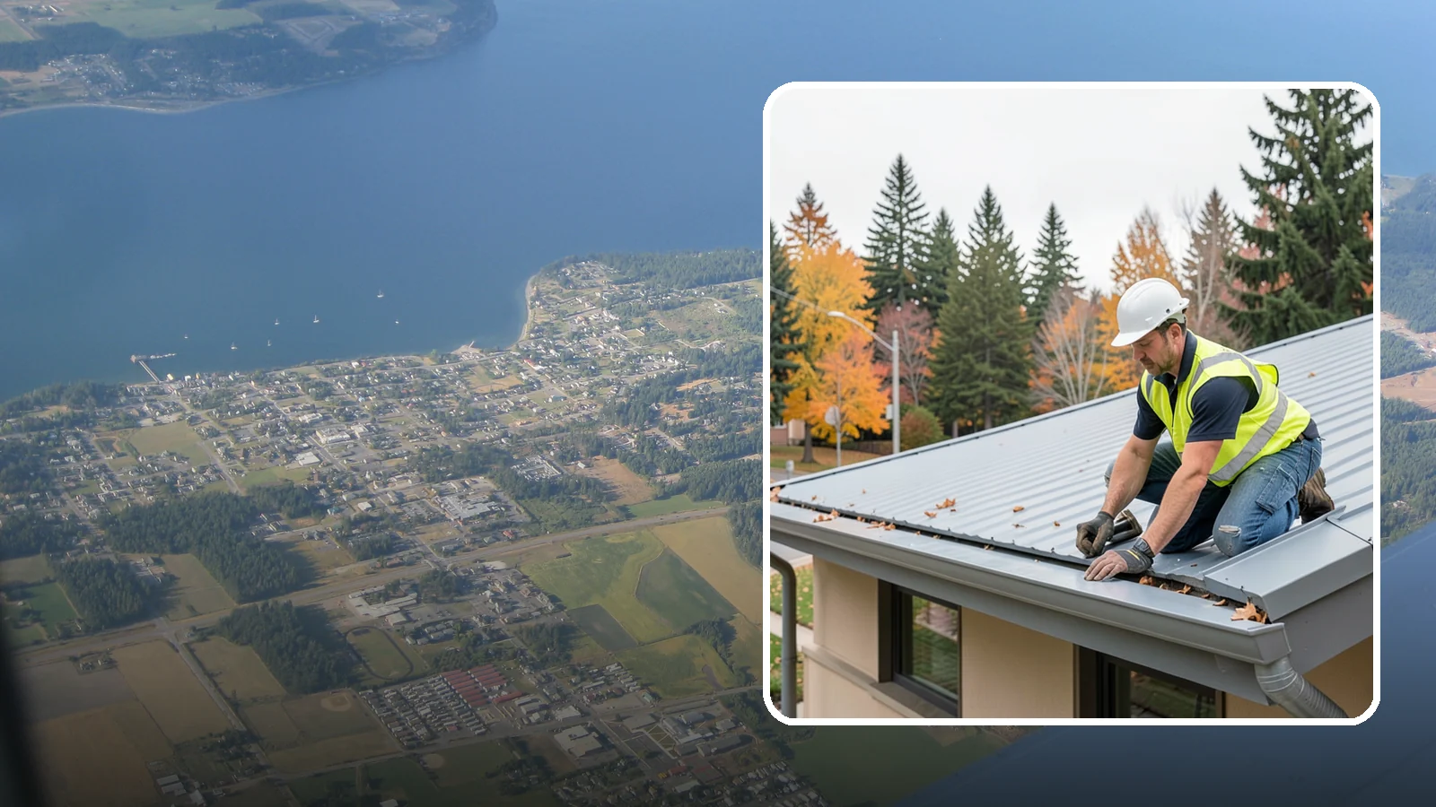 Roof Drain Maintenance in Coupeville, Island County, WA - Roof drain and downspout maintenance that protects public building roofs from ponding and water damage.