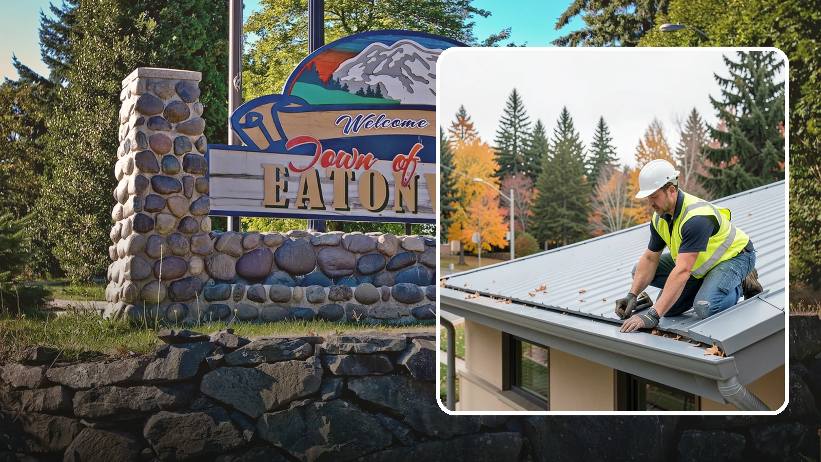Roof Drain Maintenance in Eatonville, Pierce County, WA - Roof drain and downspout maintenance that protects public building roofs from ponding and water damage.