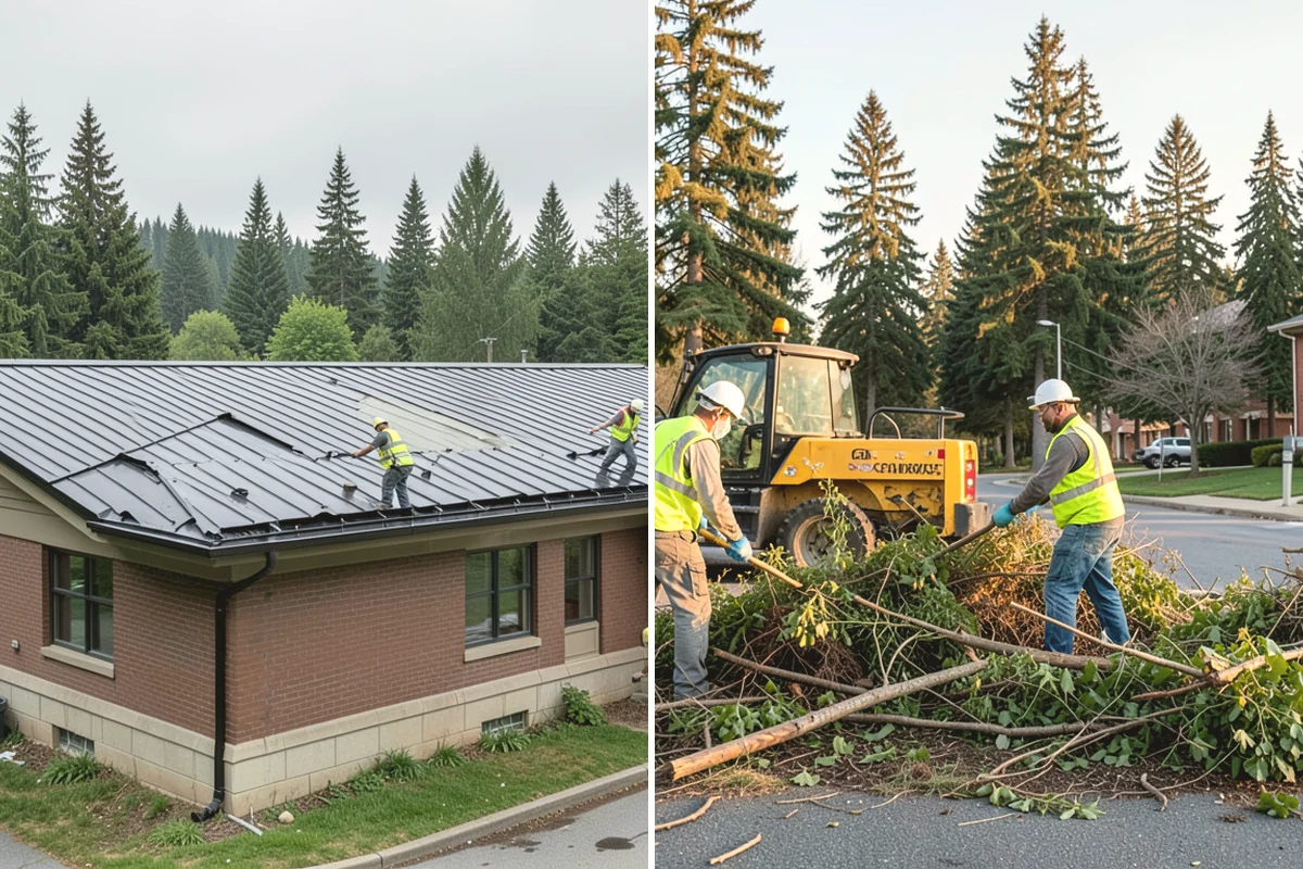 Roof Drain Maintenance in Edgewood, Pierce County, WA - Inspect roof drains, strainers, and scuppers