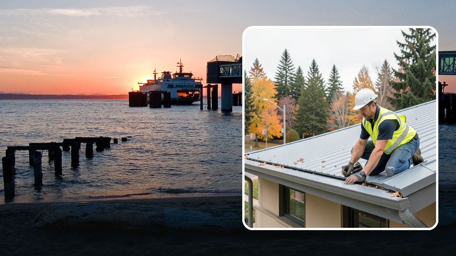 Roof Drain Maintenance in Edmonds, Snohomish County, WA - Roof drain and downspout maintenance that protects public building roofs from ponding and water damage.