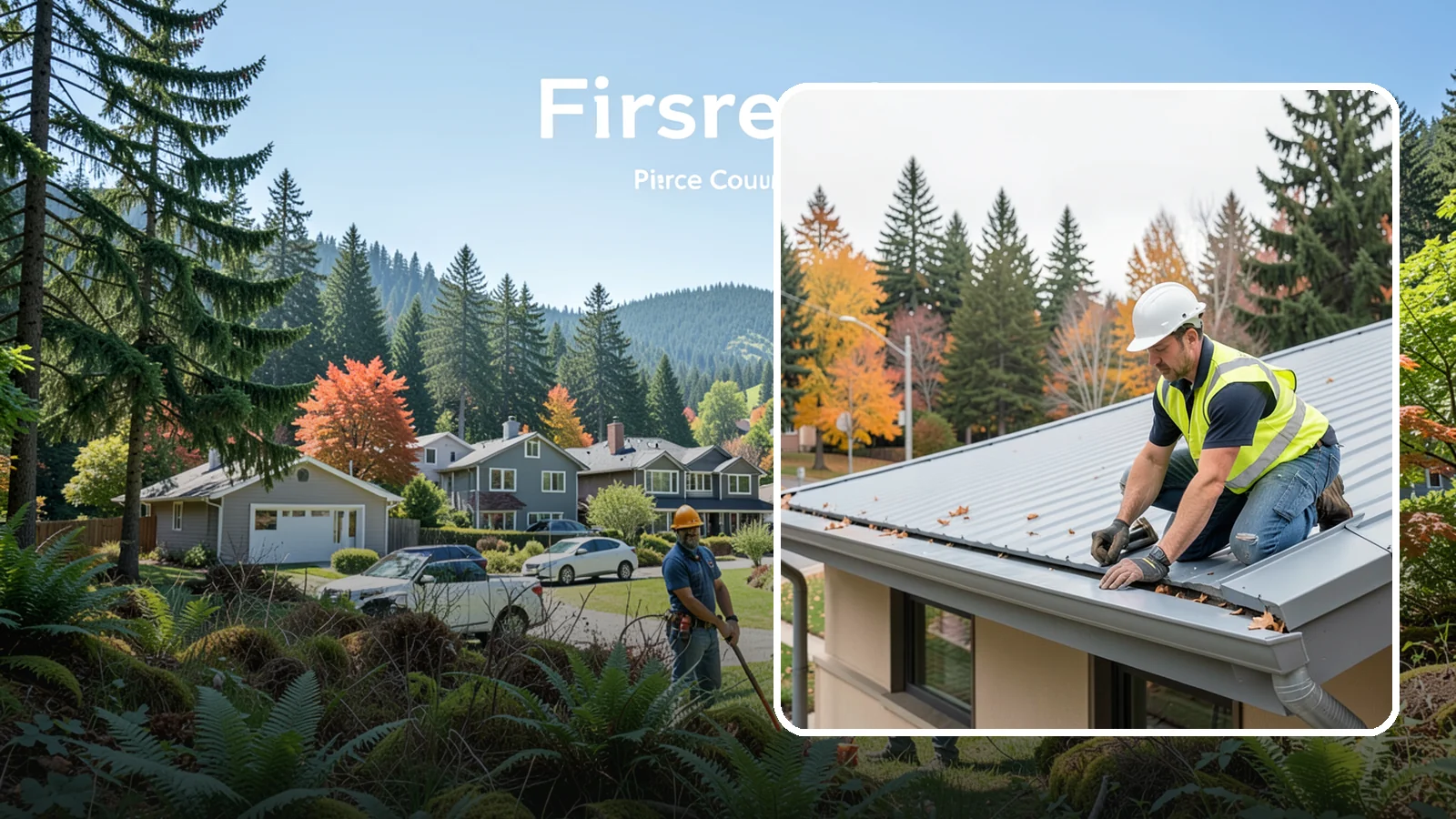 Roof Drain Maintenance in Fircrest, Pierce County, WA - Roof drain and downspout maintenance that protects public building roofs from ponding and water damage.