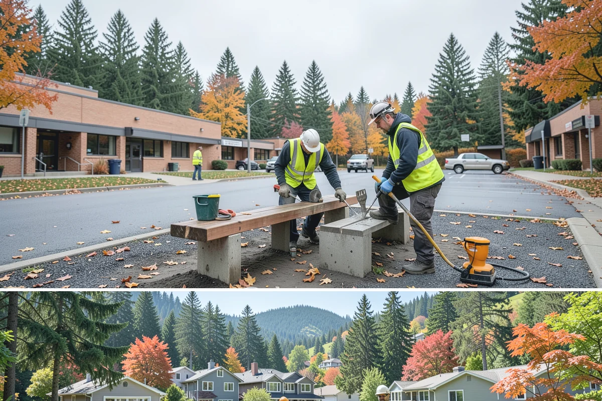 Roof Drain Maintenance in Fircrest, Pierce County, WA - Fall service before sustained rains clears accumulated debris ahead of peak roof runoff.