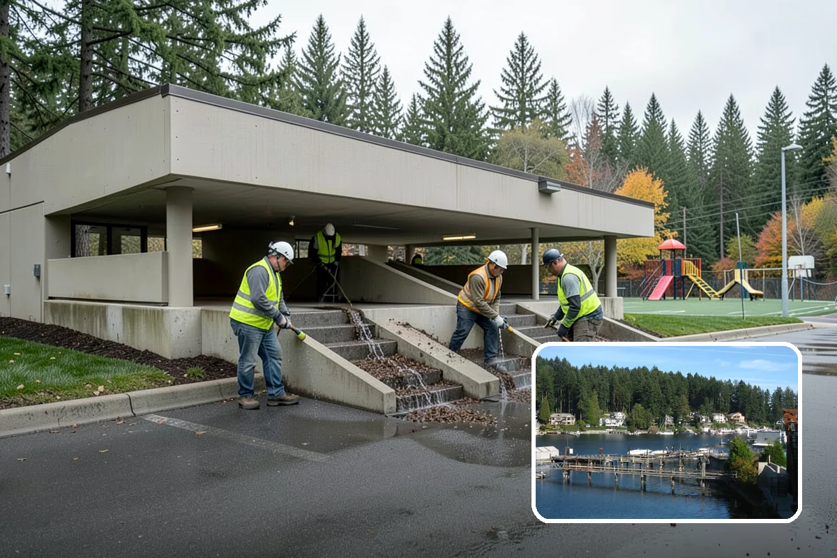 Roof Drain Maintenance in Gig Harbor, Pierce County, WA - Prevents ponding that overloads roof structures