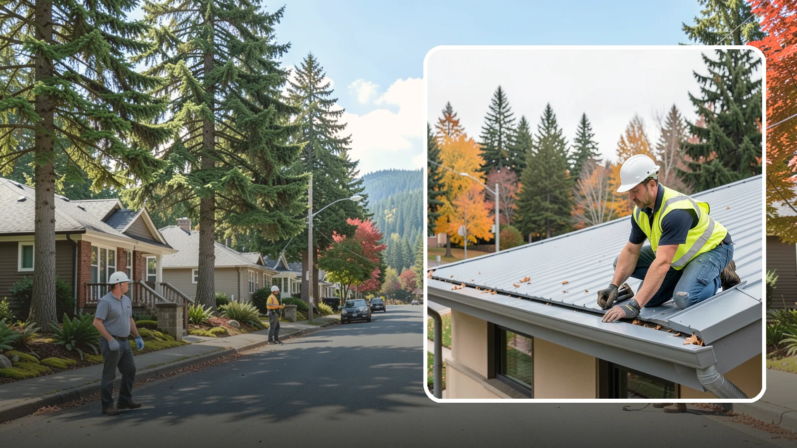 Roof Drain Maintenance in Hunts Point, King County, WA - Roof drain and downspout maintenance that protects public building roofs from ponding and water damage.