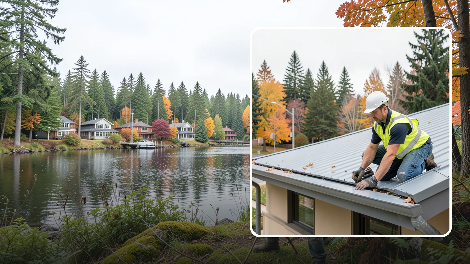 Roof Drain Maintenance in La Conner, Skagit County, WA - Roof drain and downspout maintenance that protects public building roofs from ponding and water damage.