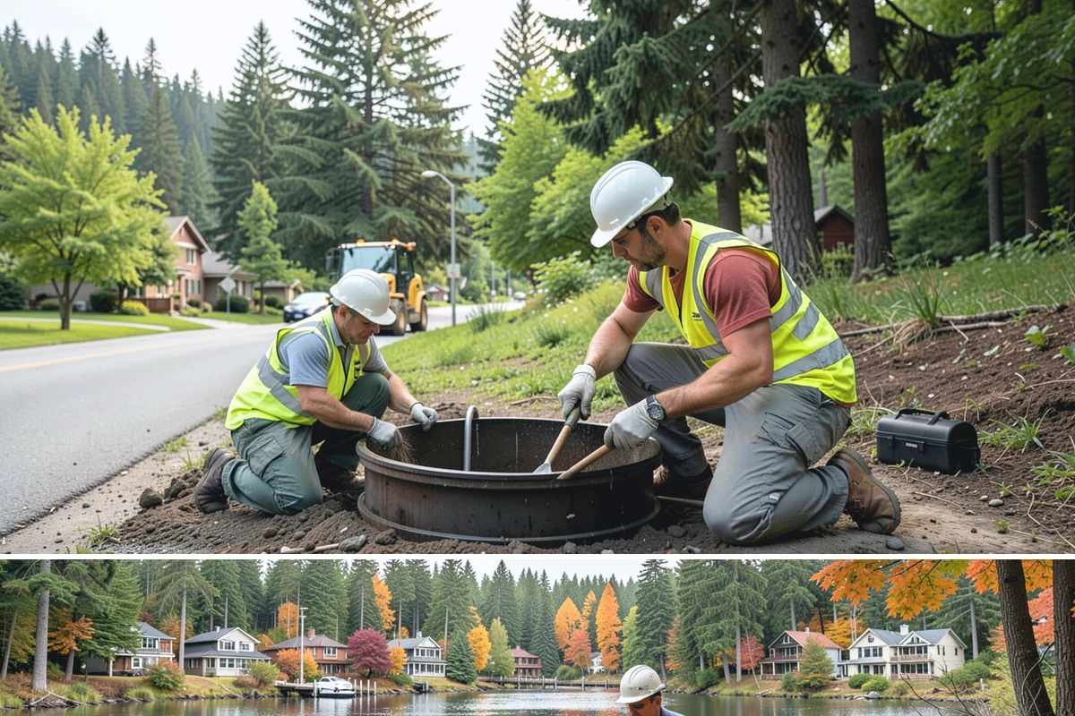 Roof Drain Maintenance in La Conner, Skagit County, WA - Fall service before sustained rains clears accumulated debris ahead of peak roof runoff.