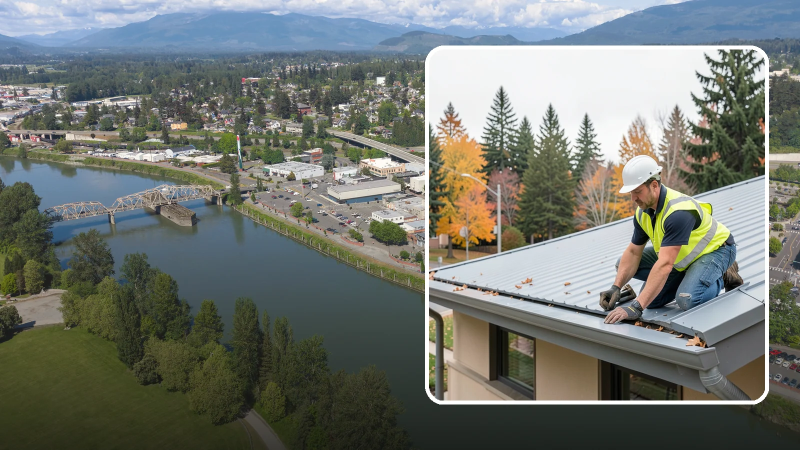 Roof Drain Maintenance in Mount Vernon, Skagit County, WA - Roof drain and downspout maintenance that protects public building roofs from ponding and water damage.