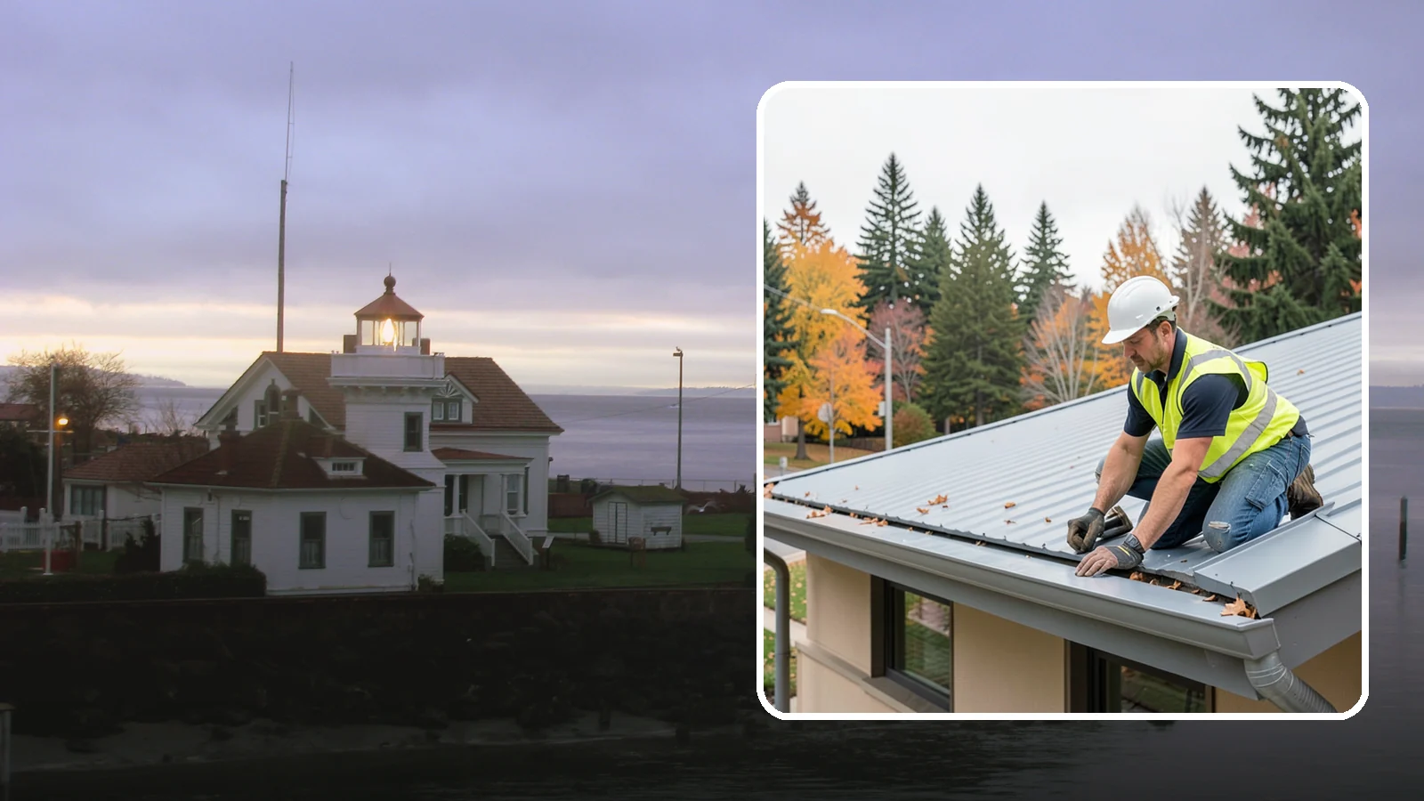 Roof Drain Maintenance in Mukilteo, Snohomish County, WA - Roof drain and downspout maintenance that protects public building roofs from ponding and water damage.