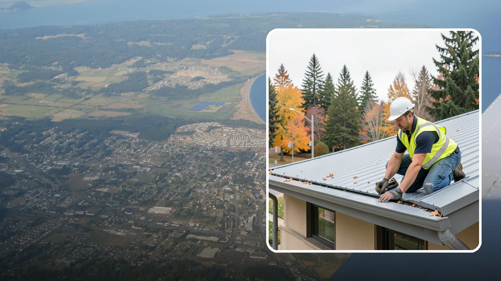 Roof Drain Maintenance in Oak Harbor, Island County, WA - Roof drain and downspout maintenance that protects public building roofs from ponding and water damage.