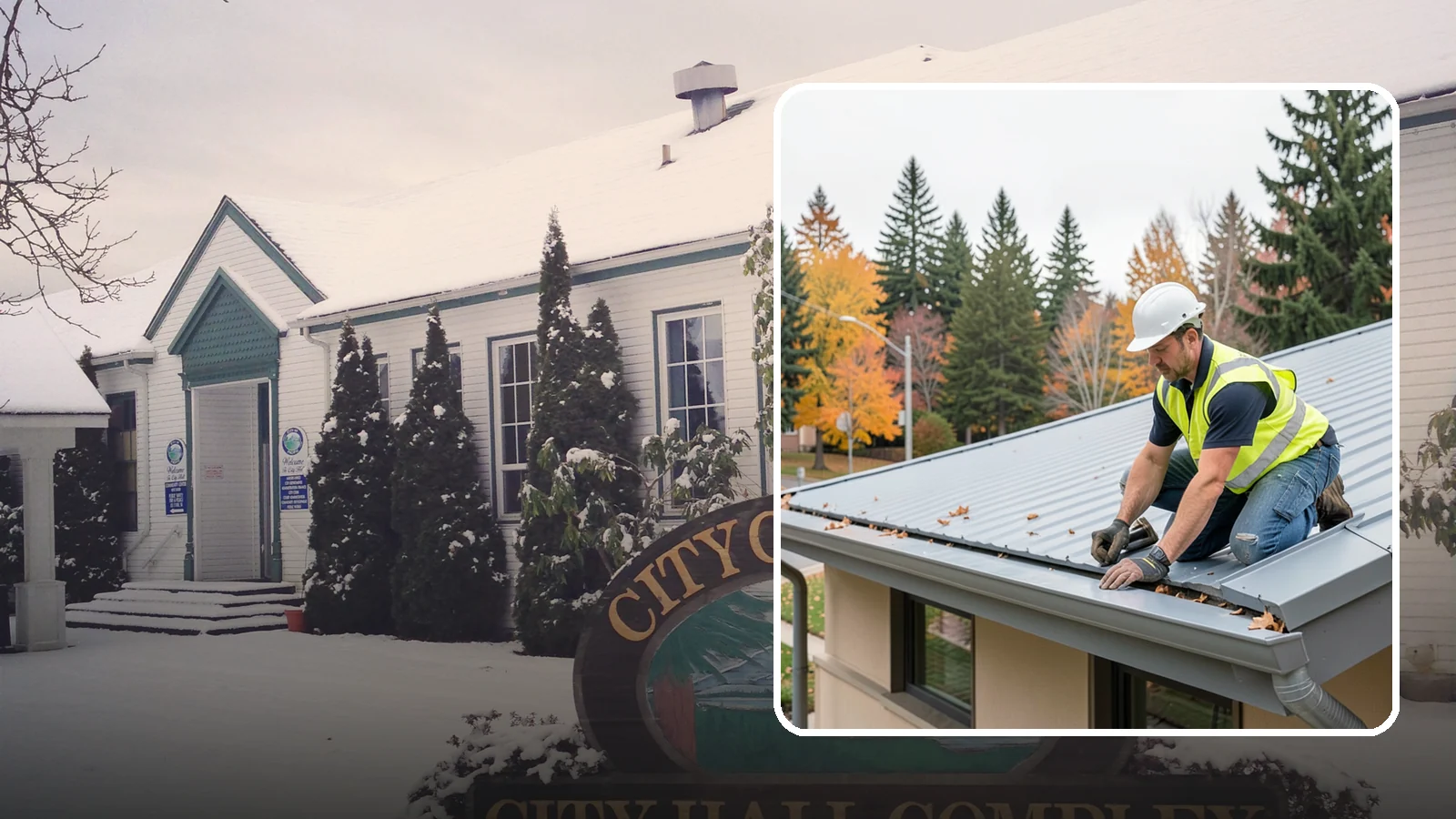 Roof Drain Maintenance in Pacific, King County, WA - Roof drain and downspout maintenance that protects public building roofs from ponding and water damage.