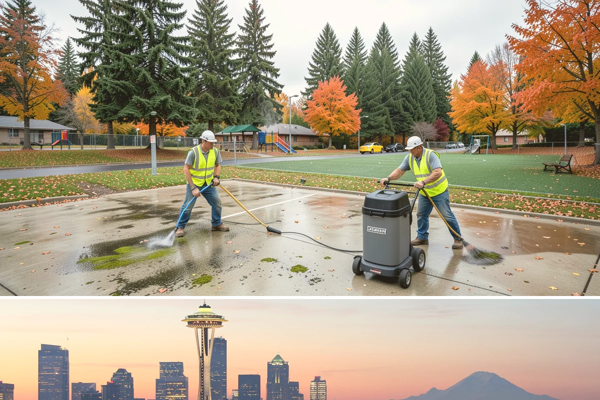 Roof Drain Maintenance in Seattle, King County, WA - Fall service before sustained rains clears accumulated debris ahead of peak roof runoff.