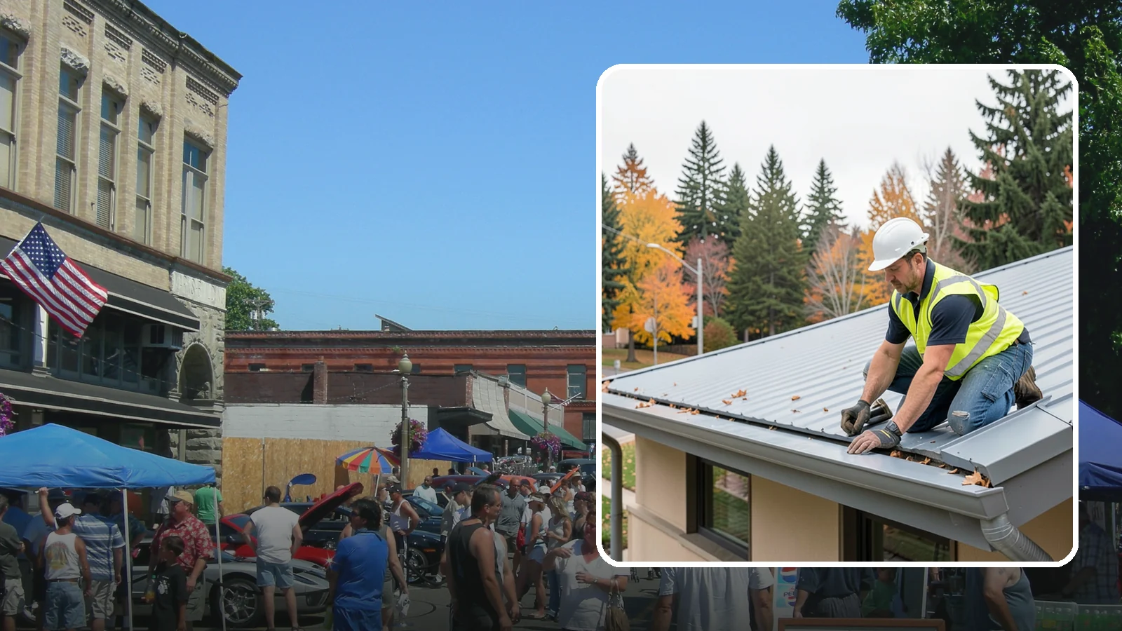 Roof Drain Maintenance in Snohomish, Snohomish County, WA - Roof drain and downspout maintenance that protects public building roofs from ponding and water damage.
